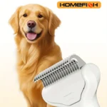 1PC Floating Stainless Steel Dog Hair Removal Brush for Long Hair Breeds Puppy Cat Comb Pet Grooming Products Curved Design - Image 6