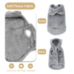 Soft Fleece Pet Dog Clothes Cute Hoodie Coat For Small Medium Dogs Cats Autumn Winter Puppy Hooded Jacket Sweater Pug Apparel - Image 3