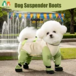 ATUBAN Dog Boot Suspenders,Shoes For Dogs,Anti-Slip Adjustable Protectors Raincoat Coat Wrap Suspenders Glow-in-The-Dark Strips - Image 6