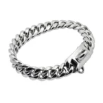 Metal Dog Collar Stainless Steel Pet Choker Gold Cuban Link Chain 14mm Wide Lead for Small Medium Large Dogs Pet Accessories - Image 4