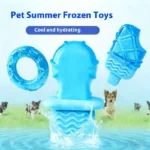 Durable Chewable Teeth-Cleaning Water-Filled Frozen Dog Ice Toy Summer Cooling Interactive Artifact for Large, Medium, and Small