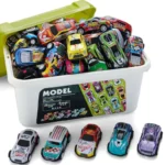 10/20/30/50Pc Kids Alloy Mini Racing Car Storage Box Pull Back Airplane Set Rebound Multiple Vehicle Collections Toys Xmas Gifts - Image 2