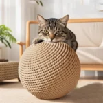 1pc Cat Toy Sisal Ball Extra Large Self-Entertainment Boredom Relief Chew Toy Cat Teaser Wand Scratching Ball for Cats