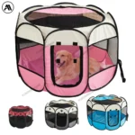 Octagon Foldable Pet Playpen Oxford Fabric Dog Cage Removable Washable Cat Tent and Whelping Box for Puppies/Kittens
