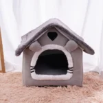 House Style Pet Bed for Small Dogs & Cats - All Season Removable Washable Dog House Winter Warm Teddy Bed Pet Supplies - Image 4