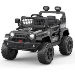 Electric Car Kid 12V Children's Ride On Off-Road Car Toys with Suspension Spring/LED Lights/Bluetooth/2 Speeds for 3 to 8 Years