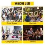 SucceBuy 18 Inch Tabletop Color Prize Wheel w/ Folding Tripod Floor Stand 14 Slots Dry Erase for Win Fortune Spinning Stand Game - Image 2