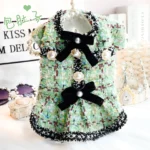 NEW Winter Cat Dog Dress Luxury Princess Wedding Puppy Costume Pomeranian Poodle Schnauzer Doggie Apparel Dresses with Dog Bag - Image 6