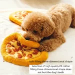 Plush Dog Toy Doughnut Pizza Shape Pet Squeaky Toys for Small Large Dogs Cleaning Teeth Puppy Chew Sound Toy Pet Supplies - Image 5
