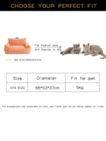 Cats Bed Stripe Bed Sofa Cushions Plush Houses and Habitats Puppy Pet Kitten Accessories Goods Mat Things Accessory - Image 6