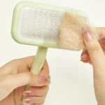 Dog Cat Pet Slicker Brush Non-Slip Grip Pet Hair Remover Easy To Clean Bath - Image 5