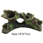 Artificial Landscape Ornament Multifunction Aquarium Hollow Log Decor Non-toxic Resin Fish Hiding Cave for Fish Tank Aquarium - Image 2