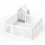 Pet Playpen with House Foldable Dogs Cats Fence Cage Indoor Puppy Safety Barrier Small Medium Dogs Anti-Escape Pets Enclosure - Image 6