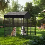 XXL Large Luxury Outdoor Dog Kennel Pet House Enclosure Run Cage Playpen with Roof & Cover Rabbit Hutch Cage - Image 2