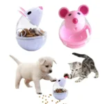 Pet Feeder Cat Toy Mouse Food Roll Drain Dispenser Bowl Play Training Cat Funny Toy Kitten Cat Toy Pet Supplies - Image 2