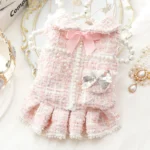 NEW Winter Cat Dog Dress Luxury Princess Wedding Puppy Costume Pomeranian Poodle Schnauzer Doggie Apparel Dresses with Dog Bag - Image 2