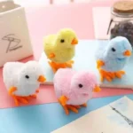 Pet Cat Toys Jumping Walking Hopping Cartoon Plush Chicken Clockwork Cat Interative Playing Toy Wind Up Chick Kitten Supplies - Image 2