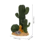 Large Artificial Cactus Decor for Reptile Terrarium Desert Habitat Simulation Resin Fake Cactus Plants for Tortoise Lizard Snake - Image 4