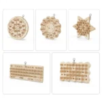 Parrot Chewing Toys Natural Wooden Parrots Block Cork Puzzle Toy Hanging Small Birds Playing Tearing Toy Bird Cage Accessories - Image 5