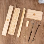 Ring Toss Game For Adults Hook And Ring Game Handmade Wooden Toss Game For Adults Outdoor Indoor Games Patio Decor Yard Games - Image 4