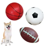 Dog Toy Ball Basketball / Soccer / Rugby Shape Pet Toys Outdoor Exercise for Medium & Large Breed Interactive Pet Supplies TMZ - Image 3