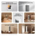 XIAOMI Fan Heater Compact Home Standing Quick-Heat Oscillating Electric Fan Heater with Thermostatic Control - Image 2