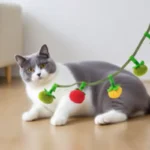 Cartoon Tomato Cat Scratch Toy Portable Plush Teaser Rope with Bell Funny Simulated Fruit Interactive Cat Teaser for Indoor Play - Image 5