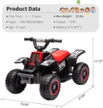 Electric Quad For Children 6V Ride-On Seat Car With LED Lights & Music, Horn, One-Button Start, 1.8 Km/h, Mini ATV From 3 years - Image 2