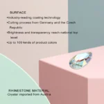 YHB LA Drop Light AB Glass Rose AB Sewing Stones Flatback Sew on Rhinestones For Garment Clothes Bags H6230 - Image 2