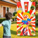 Carnival Toss Game Banner with 4 Bean Bags for Family Indoor Outdoor Activities Circus Theme Birthday Party Decoration Supply - Image 5
