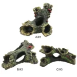 Artificial Landscape Ornament Multifunction Aquarium Hollow Log Decor Non-toxic Resin Fish Hiding Cave for Fish Tank Aquarium - Image 4