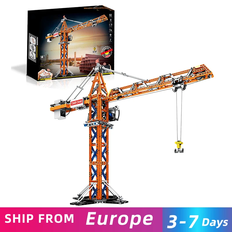 kf-S5a4db81677de4b02ae68436a2e686c64V 1176PCS Remote Control Tower Crane Building Blocks City Engineering Tower Crane Electric Technology Bricks Kids DIY Assembly Toy - Image 1