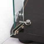 Comanlai 4 Layers Glass Display Cabinet with Door and Lock Dustproof Storage Cabinet Floor Decorative Shelf for Living Room - Image 6