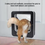 Smart Cat Door Smart Automatic Sensor Cat Flap Pet Gate Collar Activated Dog Cat Entry with Remote Control Automatic Pet Door - Image 3