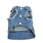 Dogs and Cats Jeans Coat Jacket Towable Denim Vest Cat Puppy Spring/Autumn Clothes Apparel - Image 3