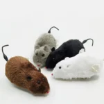 Wind up Mouse Cat Toy Wind Funny Running Mouse Cat Pet Teasing Interactive Toys soft Stuffed Cat Kitten Prank Toy Gift