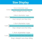 1.5M/1.8M Dog Leash Slip Rope Lead Leash Heavy Duty Braided Rope Adjustable Loop Collar Training Leashes for Medium Large Dogs - Image 6