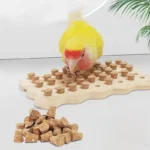 Parrot Chewing Toys Natural Wooden Parrots Block Cork Puzzle Toy Hanging Small Birds Playing Tearing Toy Bird Cage Accessories - Image 2