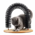 Cat Toy Arch Self Groome Pamper Feline with A Massage Grooming Rubbing Brush with Scratching Pad Toy for Cats Interactive Toys - Image 5