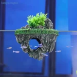 Suspended Island Fish Tank Decorative Creative Floating Stone Simulation Plants Caverns Crafts Ornaments Aquarium Accessories - Image 3