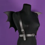 Bat Wings Harness Leather Waist Belt Chest Harness Halloween Costume Waist Harness Wing Harness with Wings Dragon Wings Gothic - Image 3