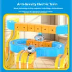 Children'S Puzzle Electric Magnetic Track Set With Anti-Gravity Vehicles Stem Railway Building Blocks Diy Train Car Kid Gift Toy - Image 2