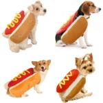 Dog Funny Halloween Costumes Hot Dog Shaped Dachshund Sausage Adjustable Clothes Pet Apparel Dressing Up Cat Party Costume Suit - Image 6