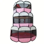 Classic-Style Portable Pet Playpen & Tent | Durable, Foldable, Comfort Design | Secure Outdoor Pet Bed for Cats & Dogs - Image 4