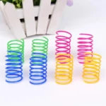 4/200Pcs Cat Spring Toy, Cat Spiral Toys Interactive for Indoor Colorful Cats Plastic Springs Coil for Kitten Hunting Swatting - Image 5