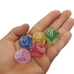 10PCS Glitter Dice 6 Sided 20MM Rock Paper Scissors Toy Party KTV BAR Drinking Games For Adults Juegos De Mesa Divertidos - Image 3