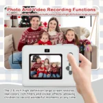 Kids camera instant print toys, Polaroid small camera, with USB charging, three rolls of thermal printing paper, gifts for - Image 3