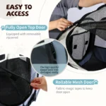 Classic-Style Portable Pet Playpen & Tent | Durable, Foldable, Comfort Design | Secure Outdoor Pet Bed for Cats & Dogs - Image 6