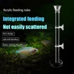 【Nice】Acrylic Aquarium Feeder Tube Dish Transparent Fish Tank Shrimp Snail Shrimp Food Feeder Bowl Feeding Accessories