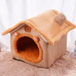 House Style Pet Bed for Small Dogs & Cats - All Season Removable Washable Dog House Winter Warm Teddy Bed Pet Supplies - Image 2